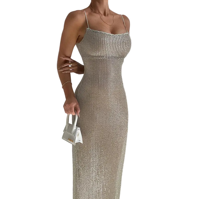 Women Sequined Elegant Long Dress