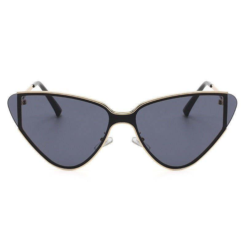 Accessories Women Large Metal Cat Eye Sunglasses