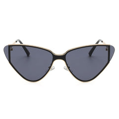 Accessories Women Large Metal Cat Eye Sunglasses