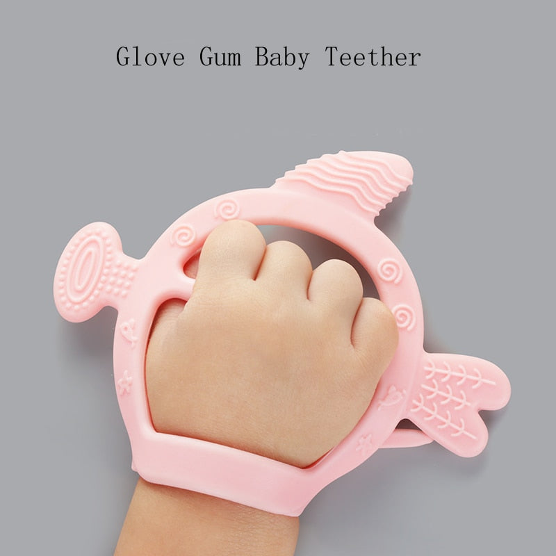Baby Silicone Nursing Pacifier Durable Teething Glove Dental Care