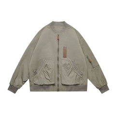 Men Multi-Pocket Loose Bomber Jacket