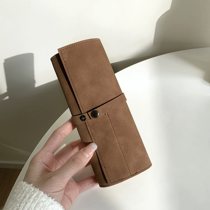 Accessories Wristband Matte PU Roll-Up Watch Organizer Case