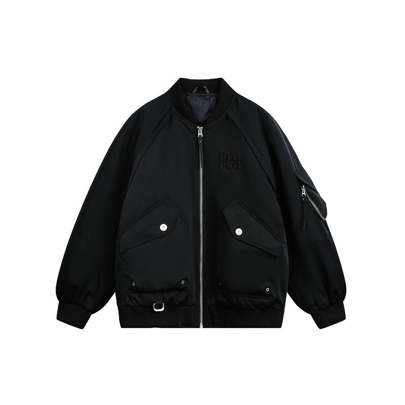 Men Utility Duck Down Puffer Collared Jacket