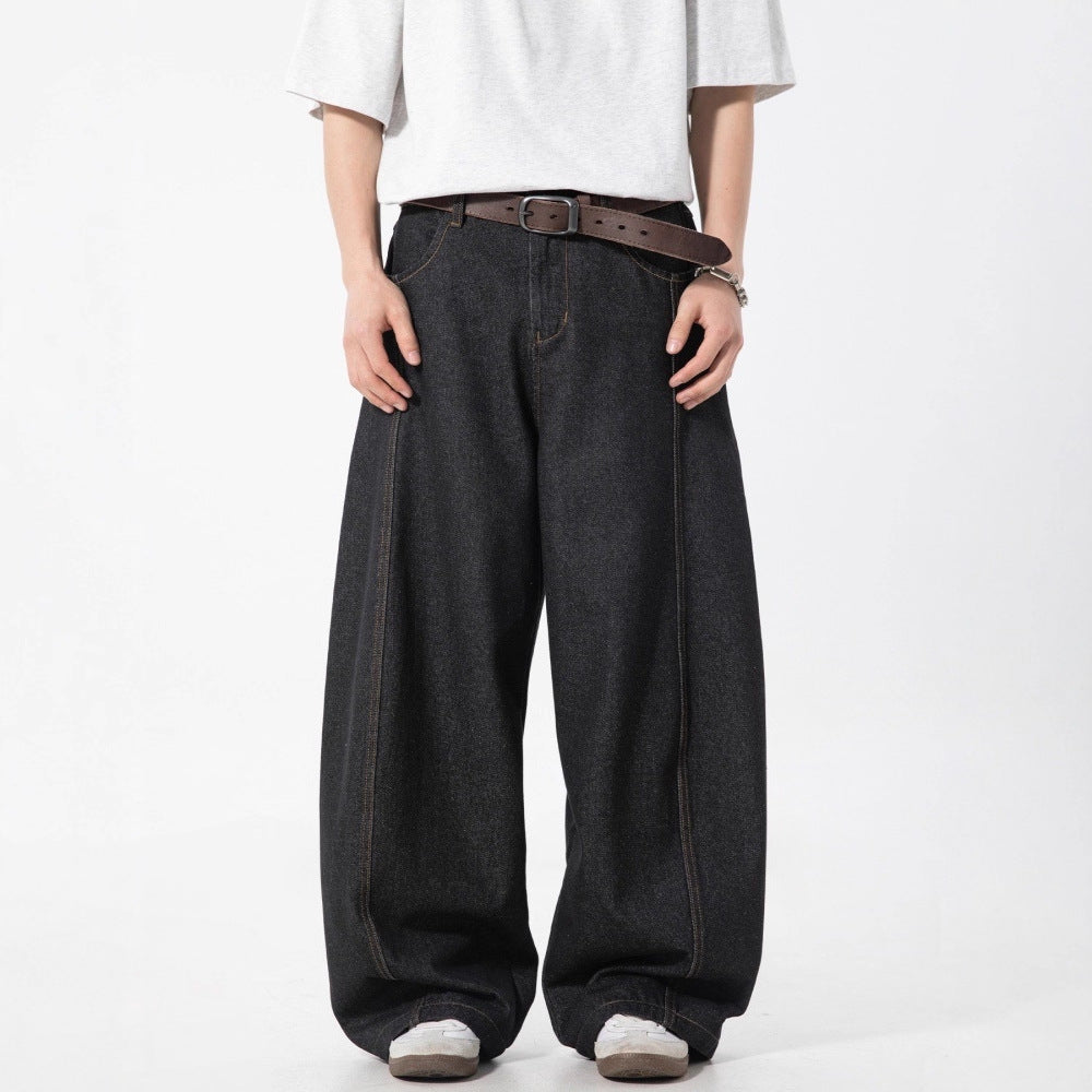 Mens Denim Loose Wide Leg Jeans