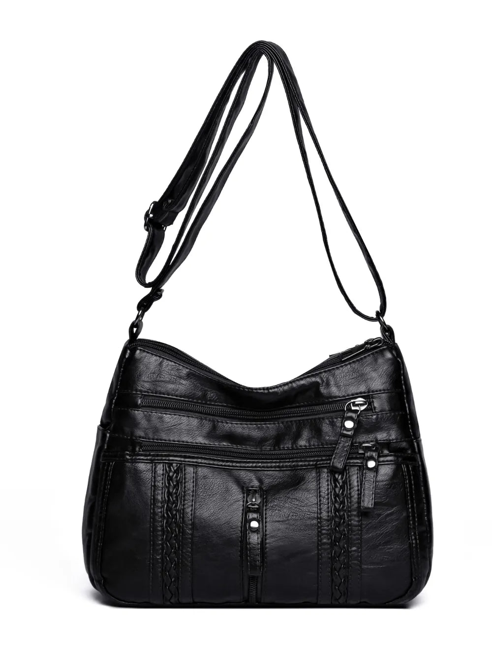Accessories Women PU Leather Adjustable Strap Shoulder Bag