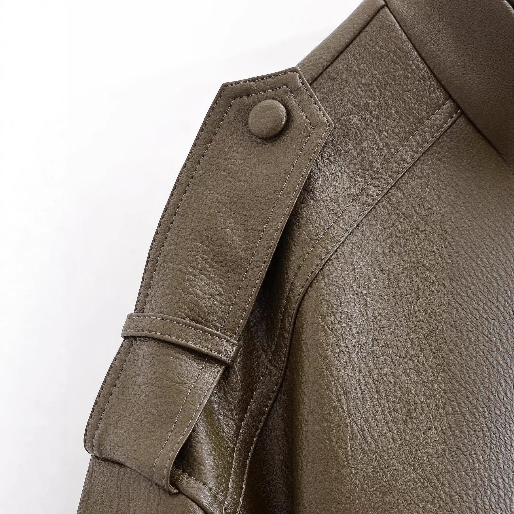 Women Casual Retro PU Pilot Jacket
