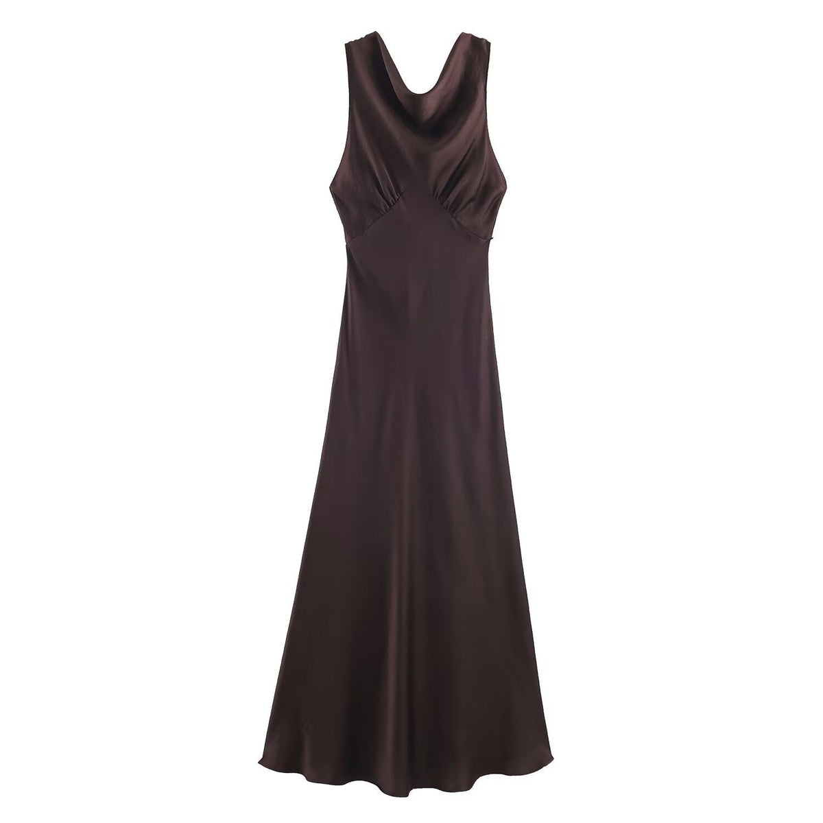 Women Elegant Silk Flute Dress