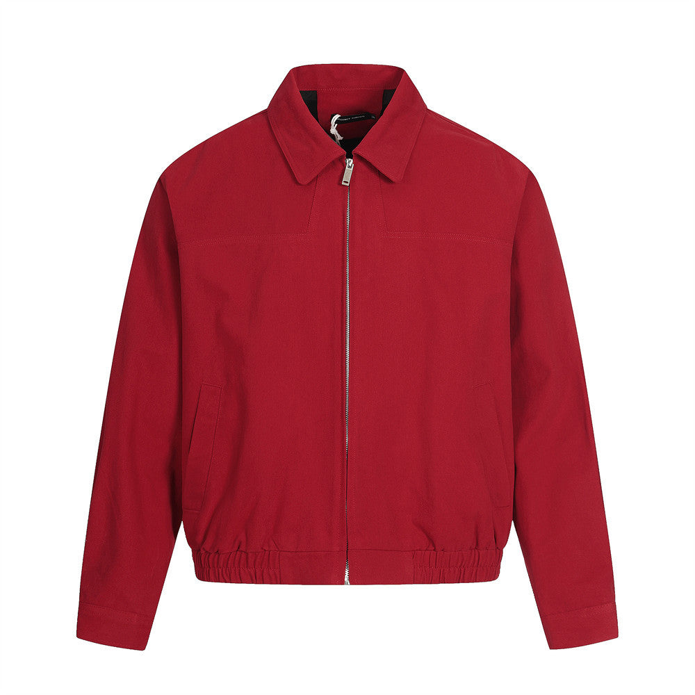 Men Cotton Casual Zip Up Long Sleeve Jacket