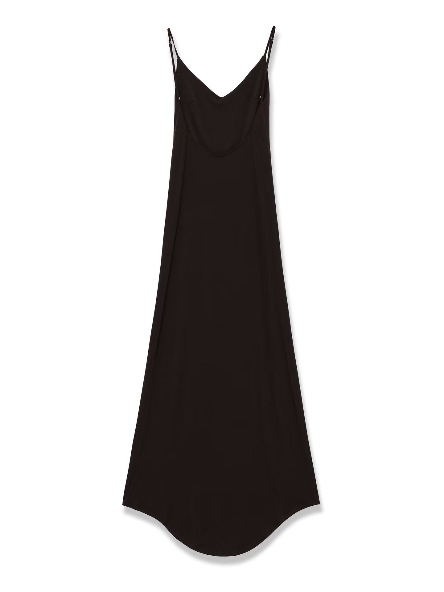 Women Casual Crepe Sleeveless Long Dress