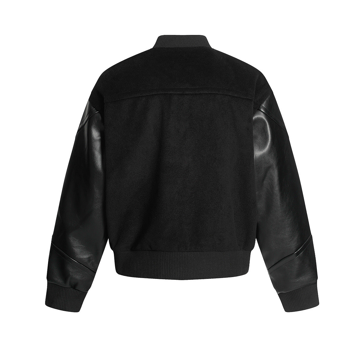 Men Casual Black Baseball Jacket