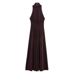 Women Halter Neck Long Dress