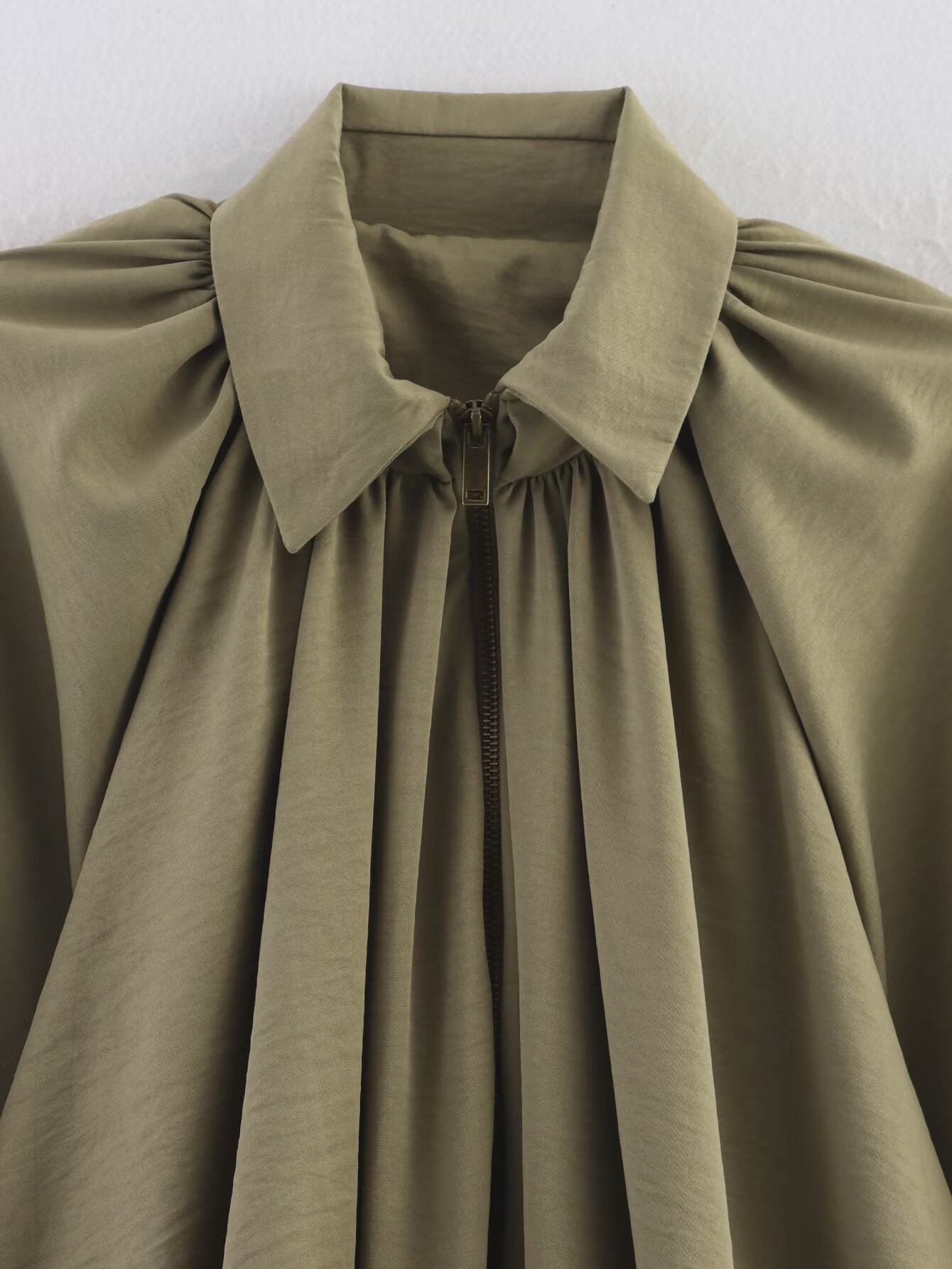 Woman Formal Long Sleeved Puffy Blouse