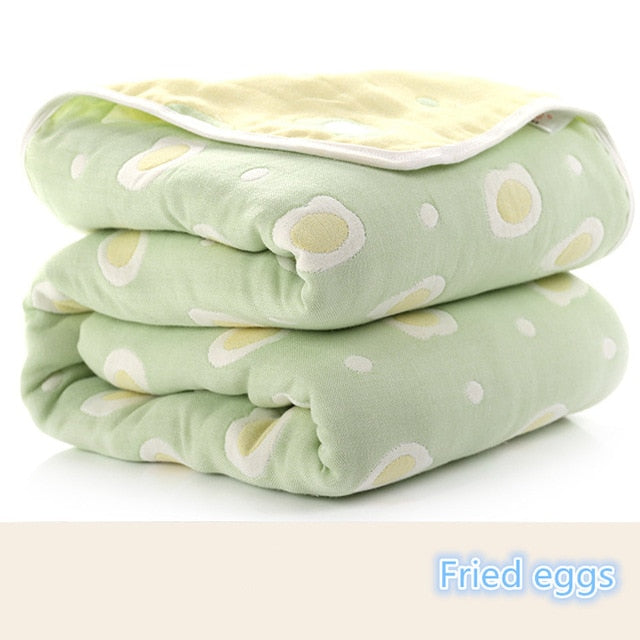 Newborn Muslin Cotton 6 Layers Thick Swaddle Receiving Blankets