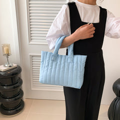 Large Capacity Simple Unique Handheld Bag Cotton Coat Shoulder Fashion Embroidery Tote Bag