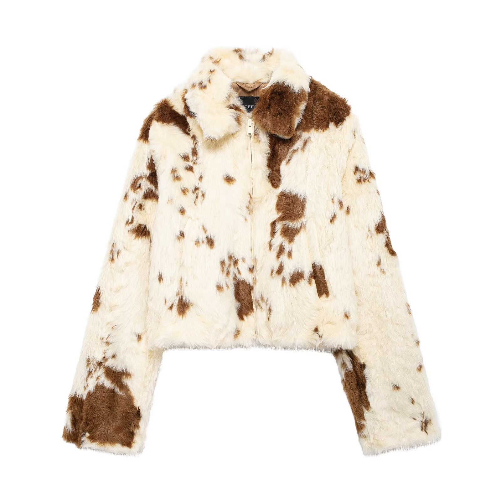 Women Printed Long Sleeved Lapel Knit Jacket