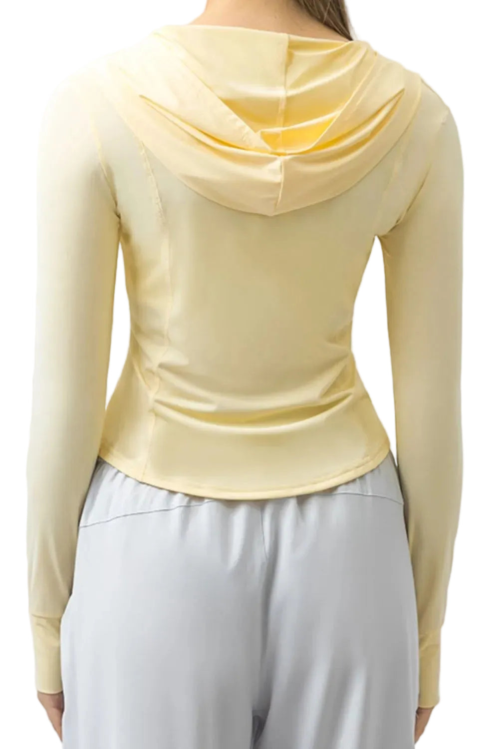 Women Active Zip Up Hooded Long Sleeve Jacket