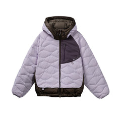 Kids Diamond Stitch Padded Hooded Jackets
