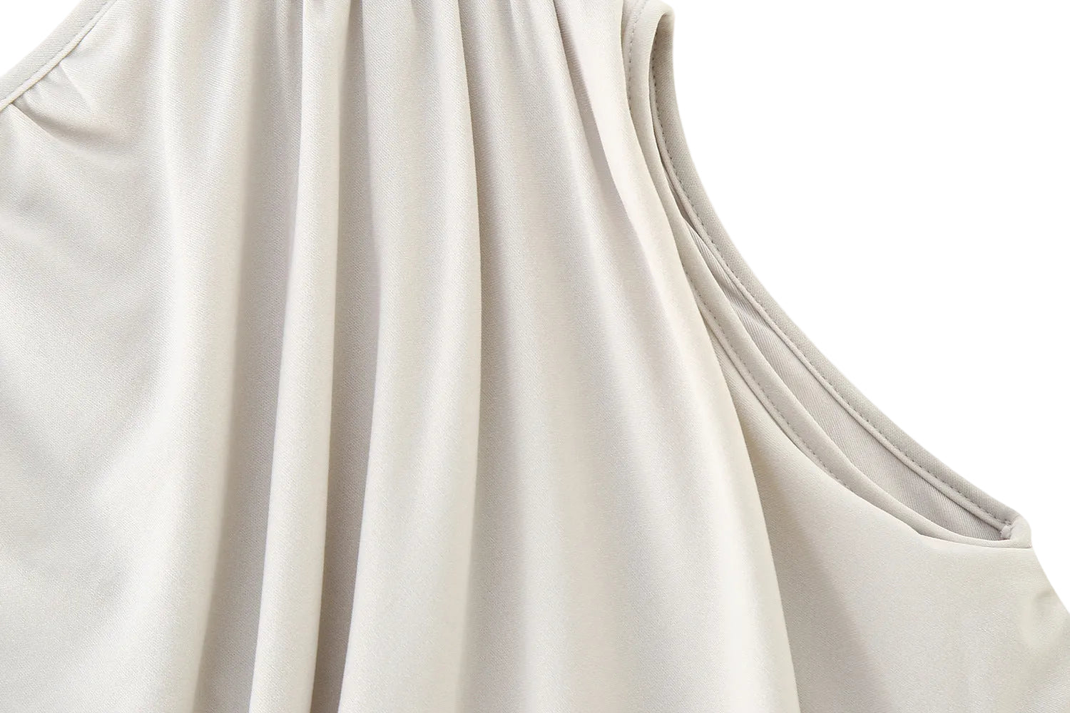 Women Asymmetric Neckline Sleeveless Slim Fit Dress