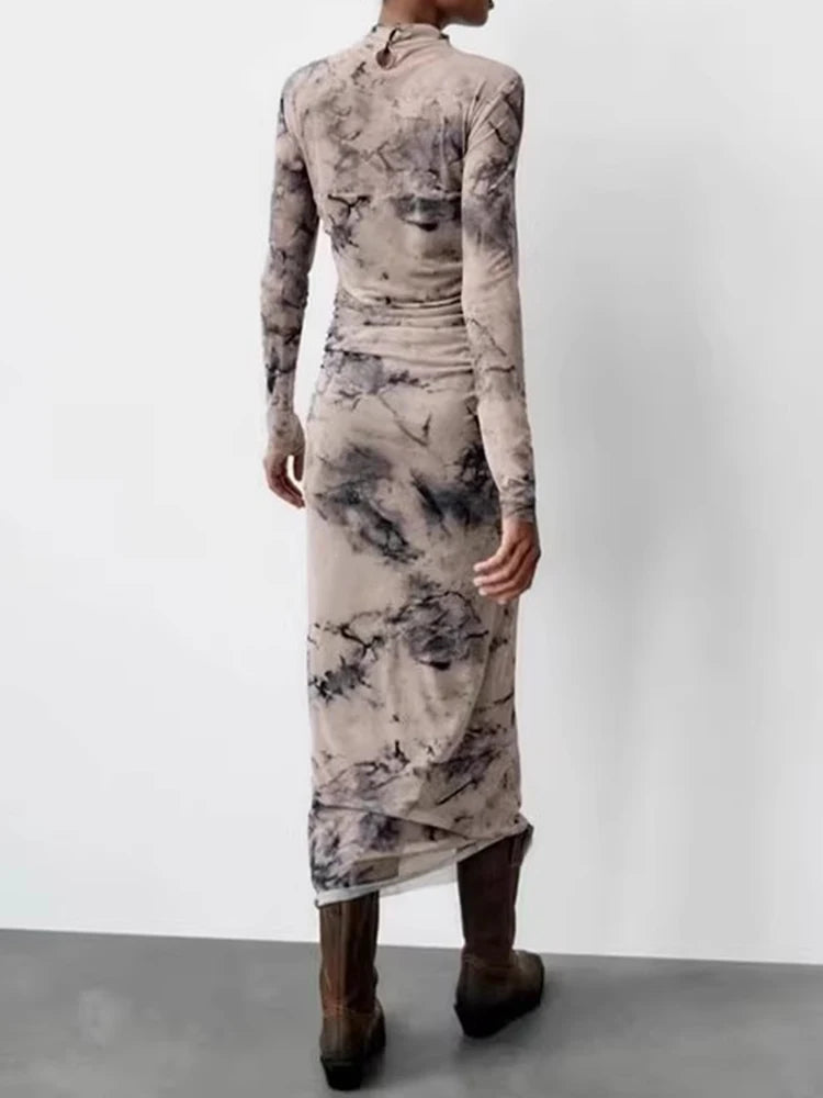 Women Elegant Long Sleeve Casual Dresses