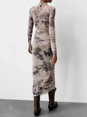 Women Elegant Long Sleeve Casual Dresses