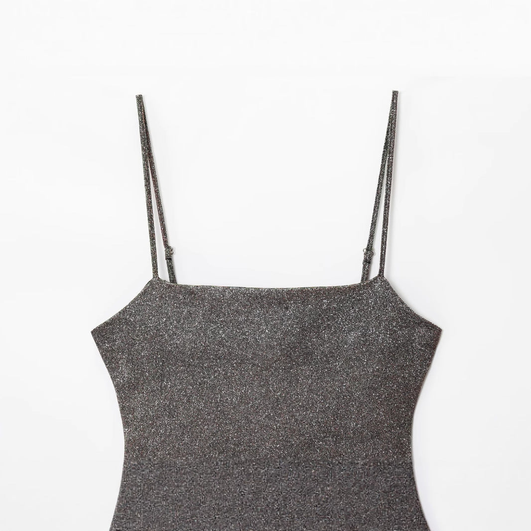 Women Elegant Square Neck Short Dress