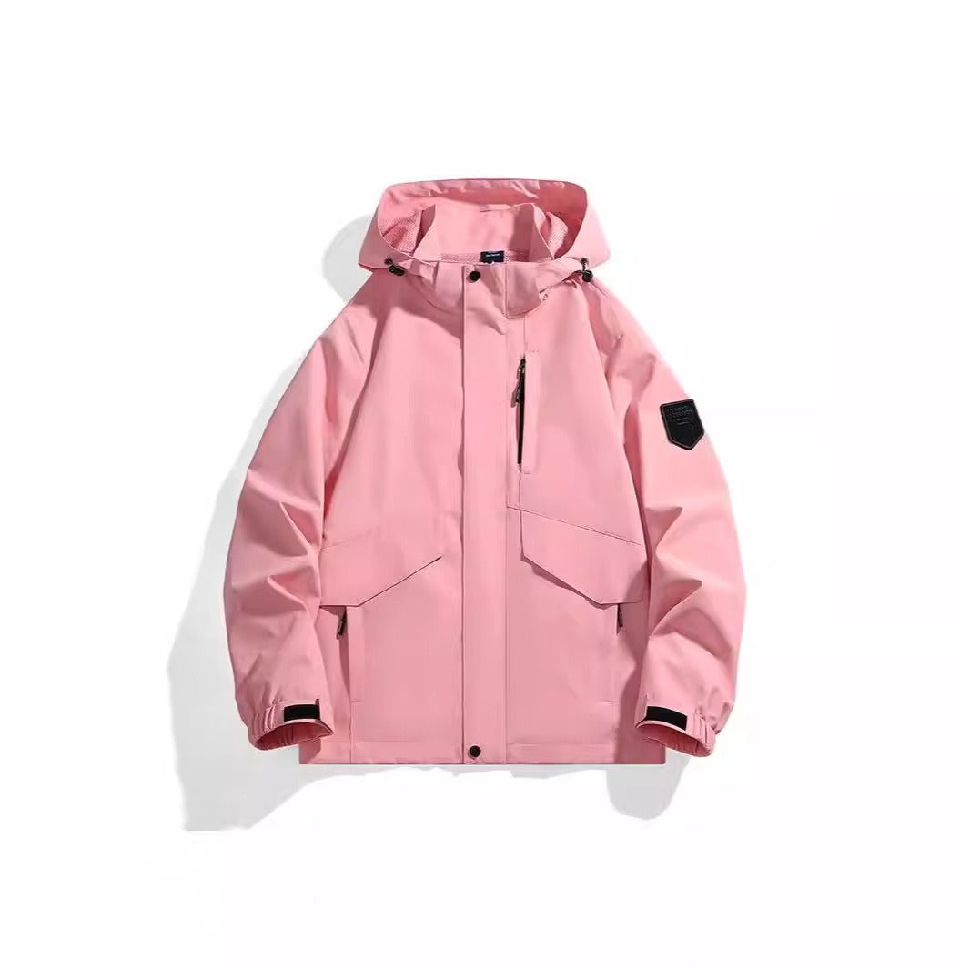 Unisex Long Sleeve Cotton Hooded Jacket