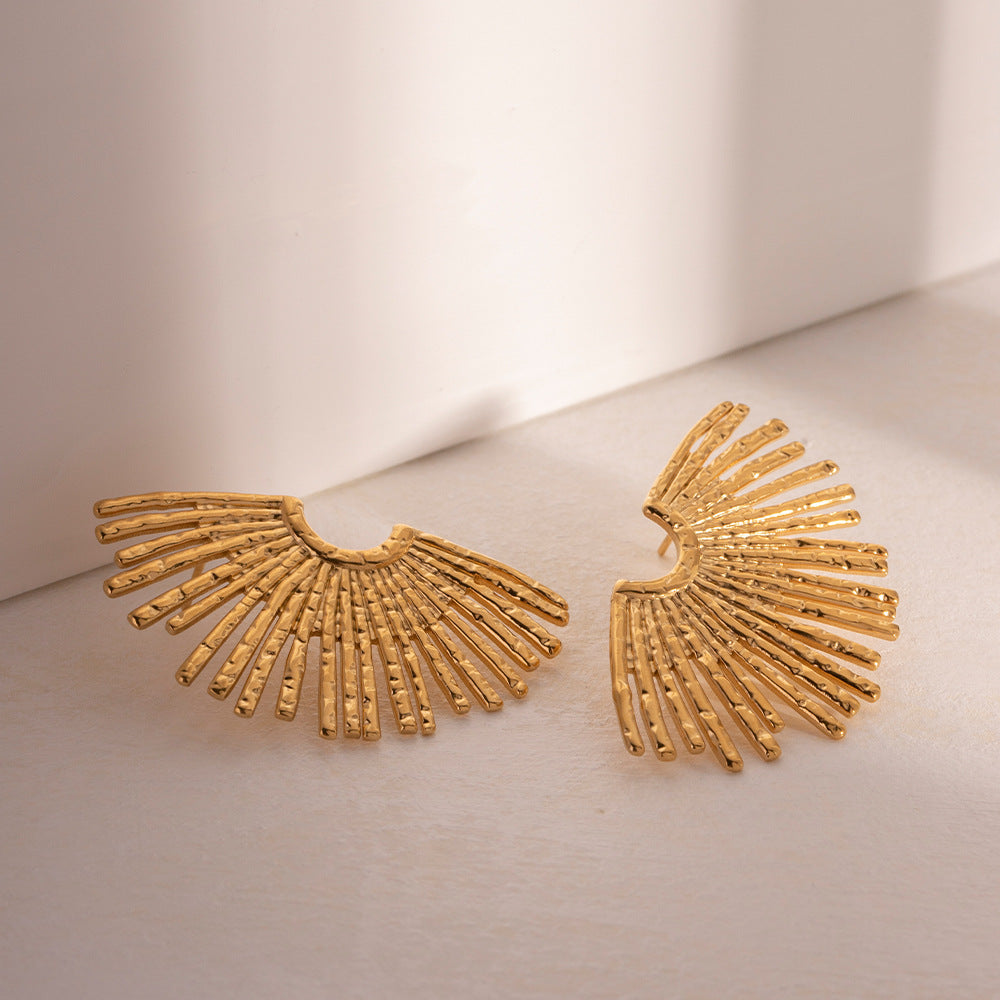 Accessories Women Elegant Half Sunflower Earrings