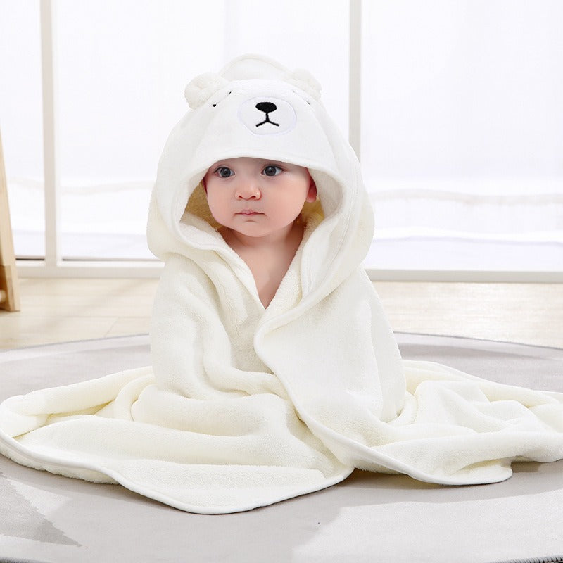NewBorn Child Baby Cartoon Animal Face Hooded Towel