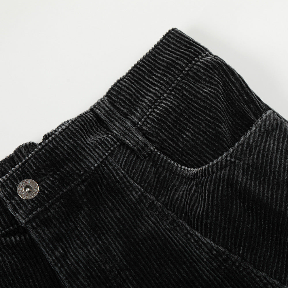 Men Corduroy Wide Leg Pants