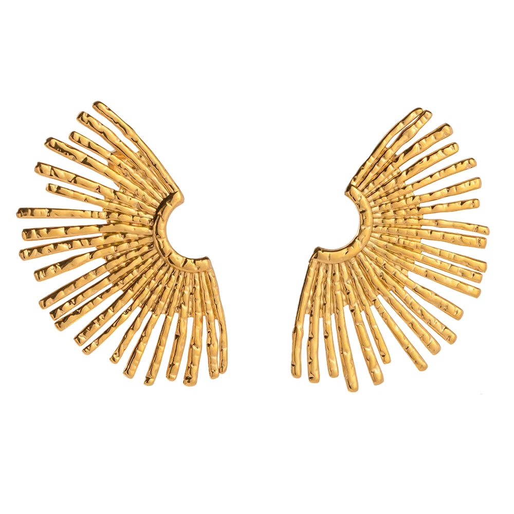 Accessories Women Elegant Half Sunflower Earrings