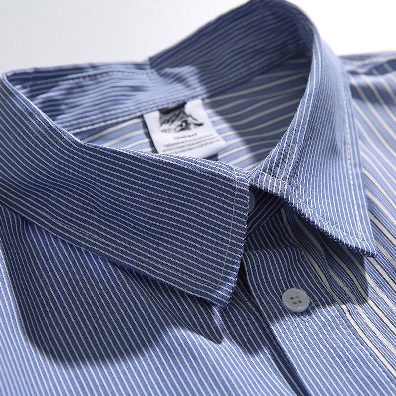 Men Casual Plaid Patchwork Collar Shirt