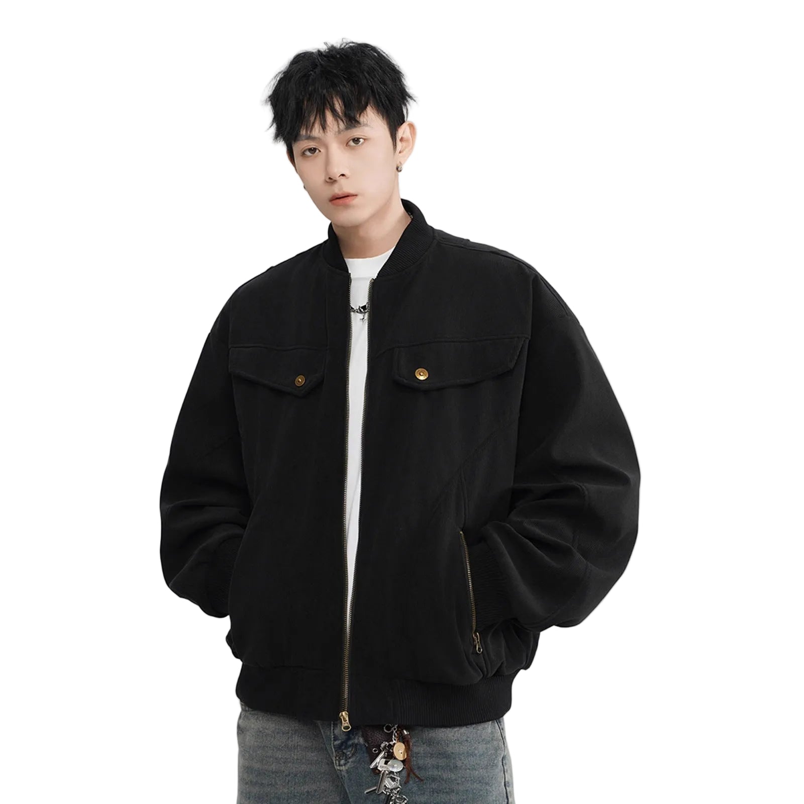 Men Cleanfit Harrington Vintage Varsity Jacket
