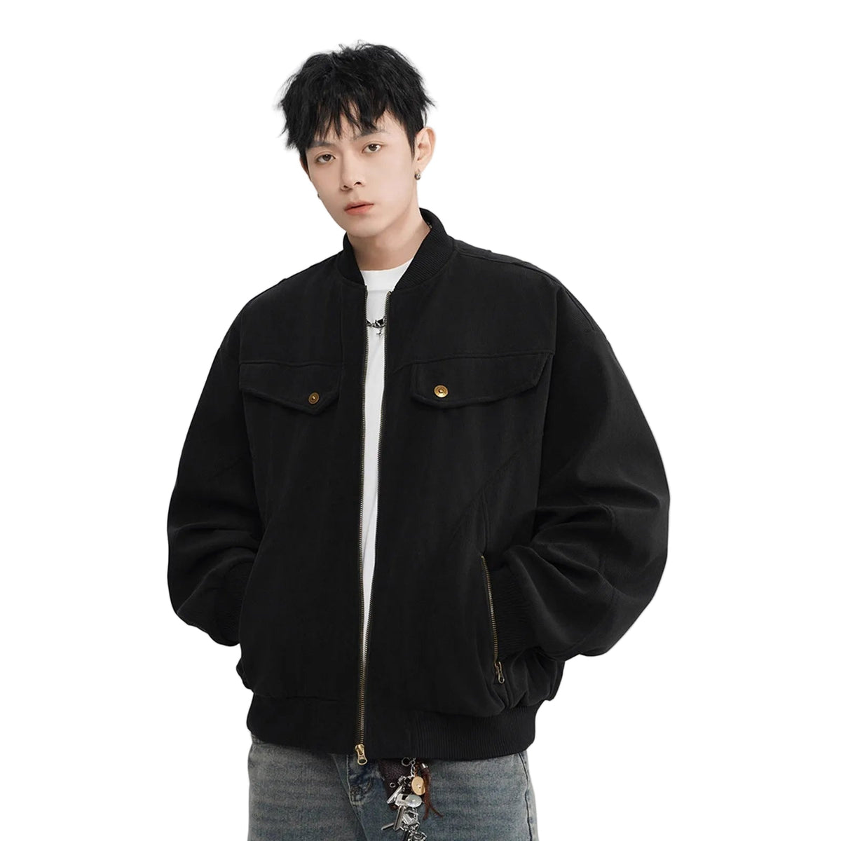 Men Cleanfit Harrington Vintage Varsity Jacket