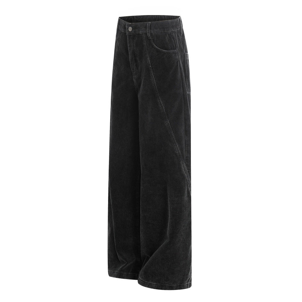 Men Corduroy Wide Leg Pants