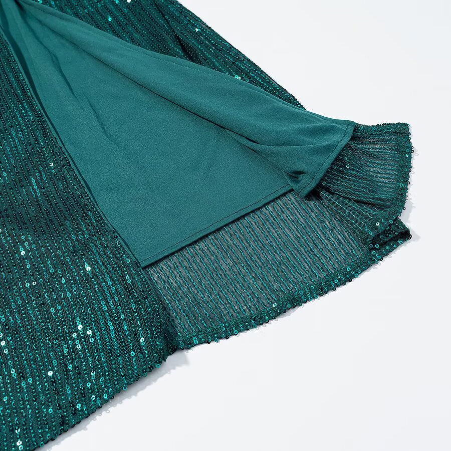 Women Elegant Evening Sequin Strap Dress