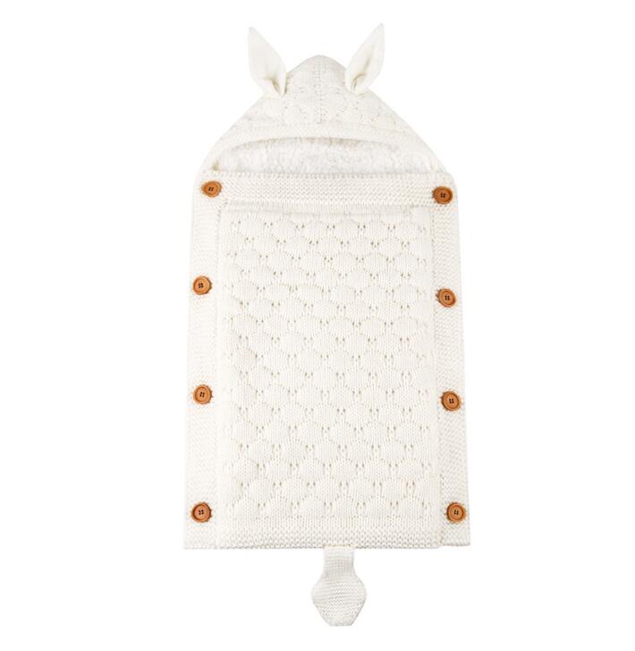Newborn Baby Warm Knitted Stroller Toddler Knit Swaddling Blanket