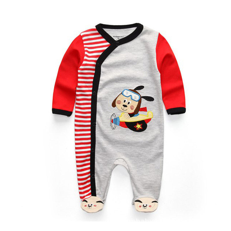New Born Pure Cotton Double Button Footed Romper