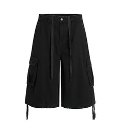 Men Casual Soft Denim Cargo Shorts