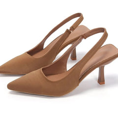 Accessories Women Pointed Toe Kitten Heel Slingback Pumps