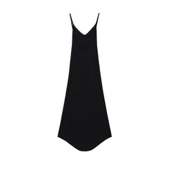 Women Casual Crepe Sleeveless Long Dress