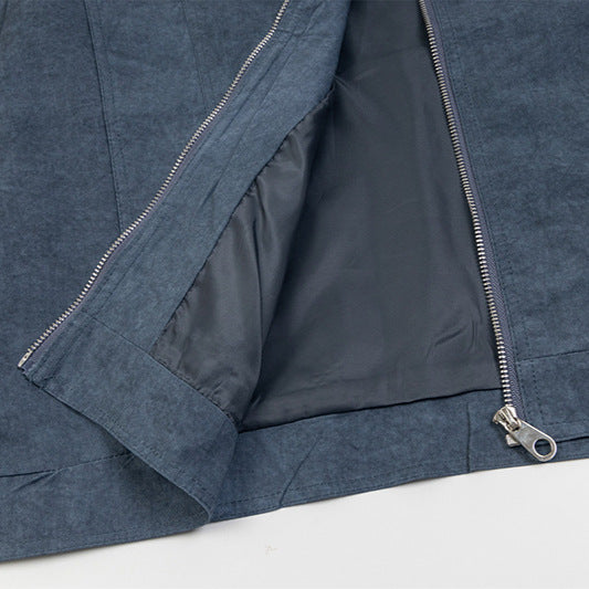 Men Casual Loose Workwear Denim Overshirt