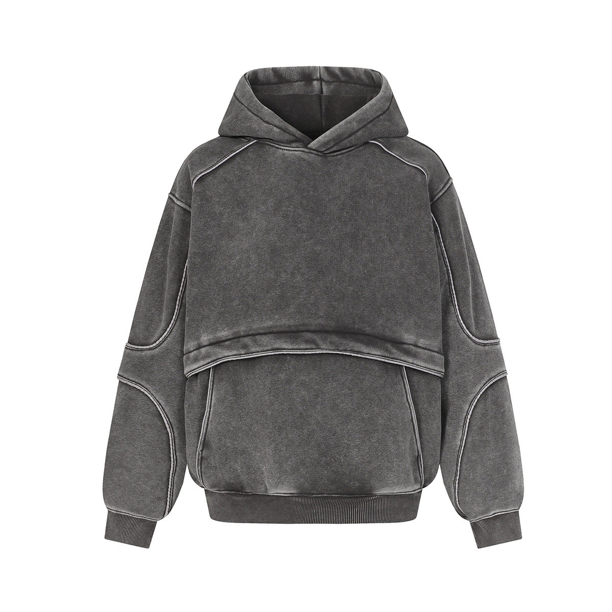 Men Washed Hooded Sweatshirt