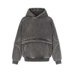 Men Washed Hooded Sweatshirt