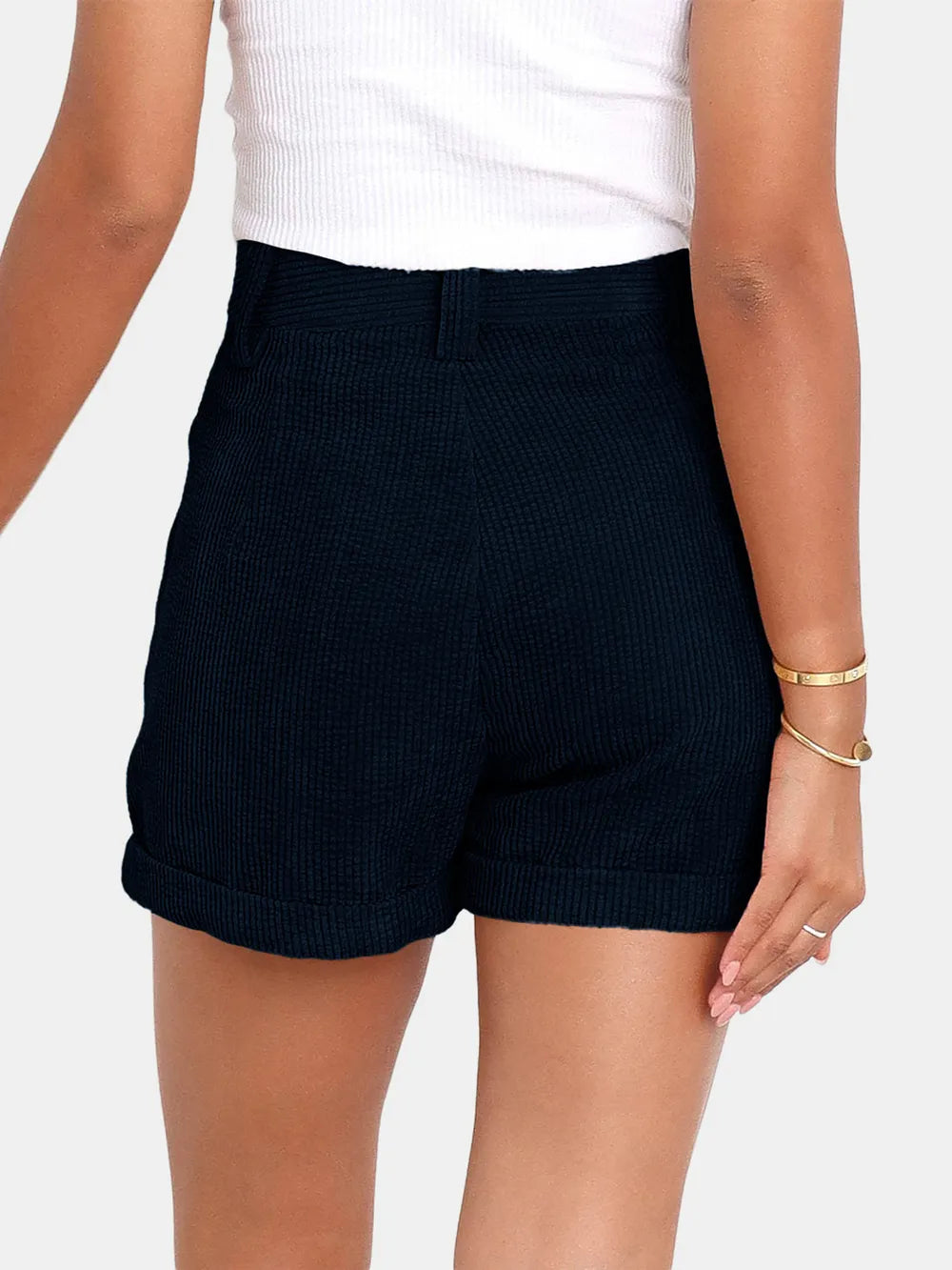Women Casual High Waist Shorts with Pockets