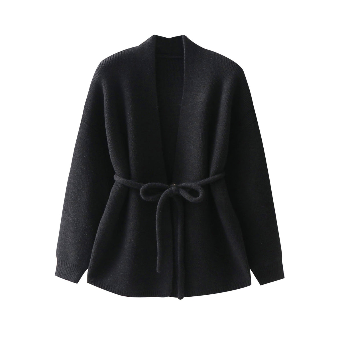 Women Elegant Waist Tie Up Sweater