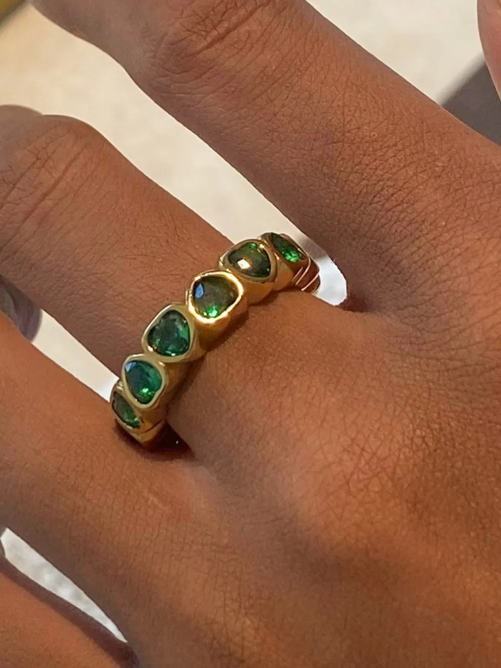 Women 18K Gold-Plated Inlaid Zircon Rings