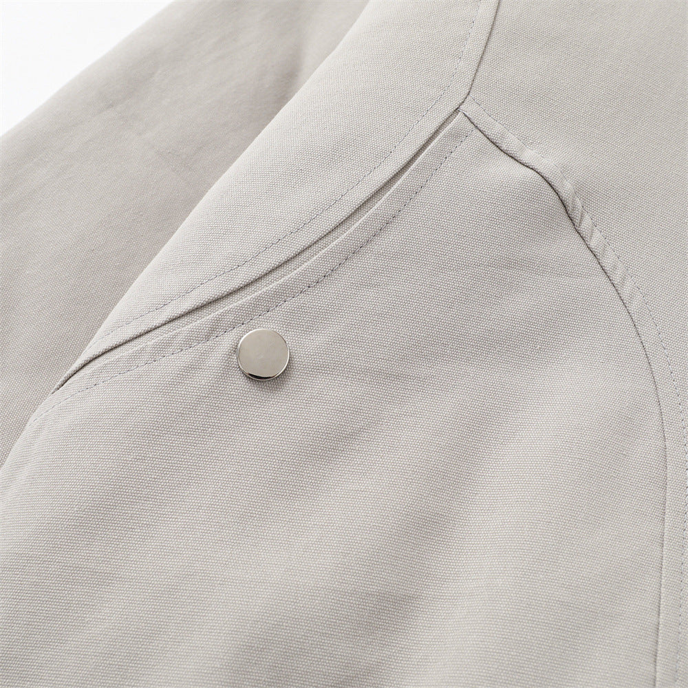 Unisex Cotton Hooded Canvas Jacket
