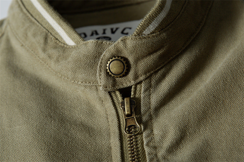 Men Casual Zip Loose Varsity Jacket