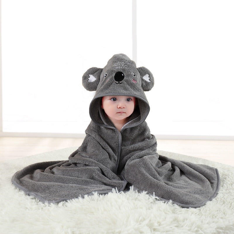 NewBorn Child Baby Cartoon Animal Face Hooded Towel