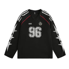 Women Activewear V-neck Sports Sweatshirt